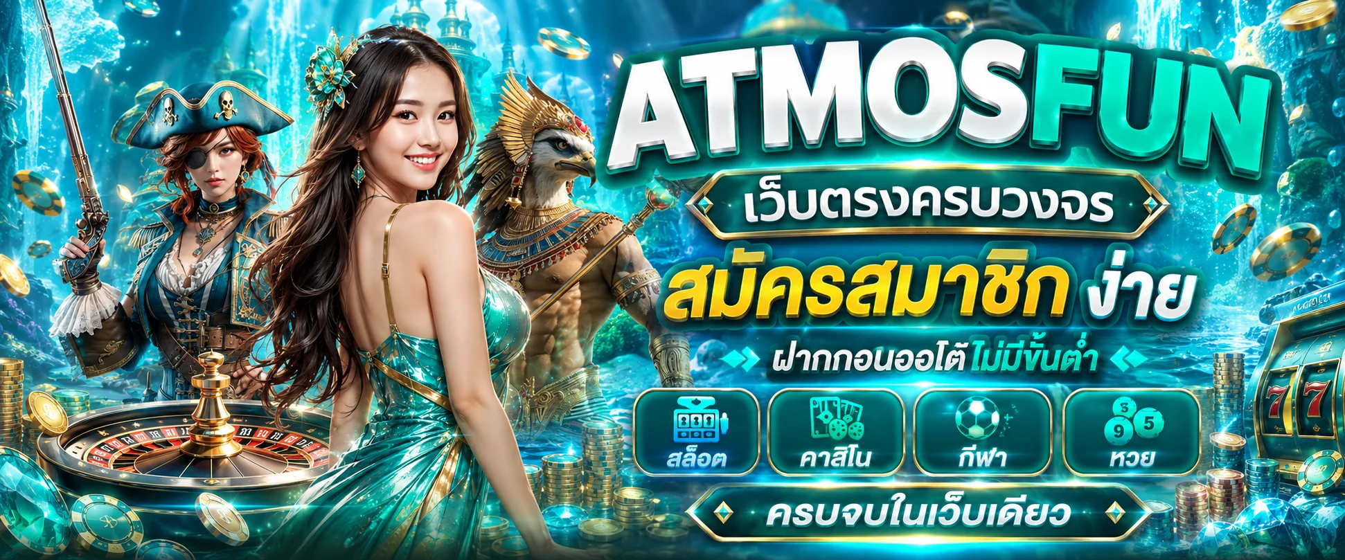 แบนเนอร์หน้าแรก ATMOSFUN เว็บตรง สมัครง่าย ฝากถอนออโต้
